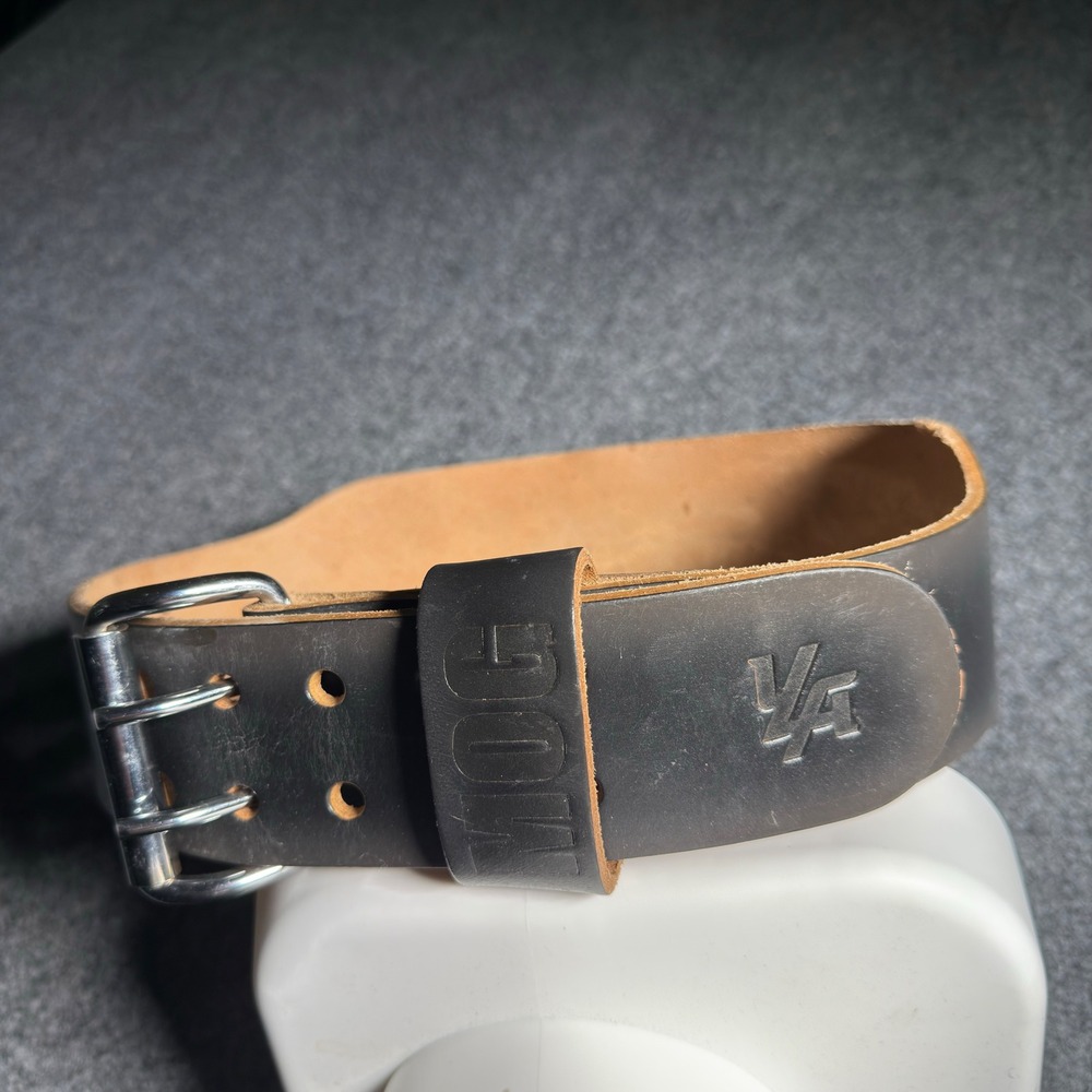 YoungLA MOG Weightlifting Belt Mens Size Medium Black Leather